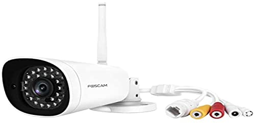Foscam Caméra d'Extérieur IP G4P - 4MP - Caméra de Surveillance Wi-FI avec Vision Nocturne 20M - Full HD 2K - Détection de Mouvement - Compatible Alexa - Stockage Carte SD 128 Go - Protection IP66