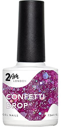 2am London Gel Nail Polish 7.5ml - Paint Me A Festival - Confetti Drop