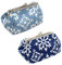 iSuperb Porte Monnaie Rétro à Fermoir 2 Pièces Petit Fleur Portefeuille Femme Sac de Monnaie Hasp Vintage Floral Mini Pochette Coin Purse Pouch Bags pour Les Clés, Les Cartes (Bleu + Bleu foncé)