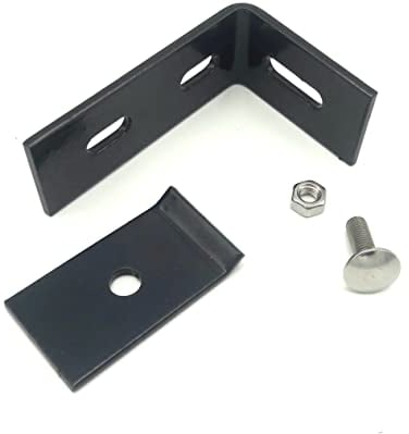 5x Wandanschlusswinkel Doppelstabmattenzaun Zaun anthrazit mit Schraube Mutter Halterung Befestigung KIT SET Montage
