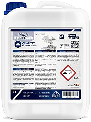 Profi Fettlöser & Nikotinreiniger, 10 l | Lebensmittelecht, Hochkonzentriert – Entfernt Fett, Eiweiß & Nikotin – Für Küche, Backofen, Grill, Dunstabzug, Böden & Maschinen