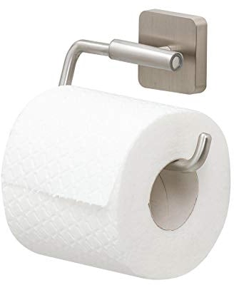 Tiger Onu Toilettenpapierhalter ohne Deckel, Edelstahl gebürstet, 13 x 8,8 x 3,5 cm