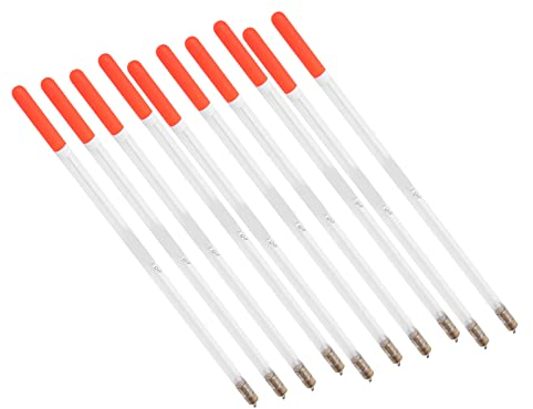 Keenso Angelposen Set, 10 STK. Robuste Kunststoff Hohl Angelposen Angeln Bobber-Sortiment Angeln Schwimmer Fischfutter Köder Zubehör für Seefischen, Felsfischen, Eisfischen (3.0 transparent)