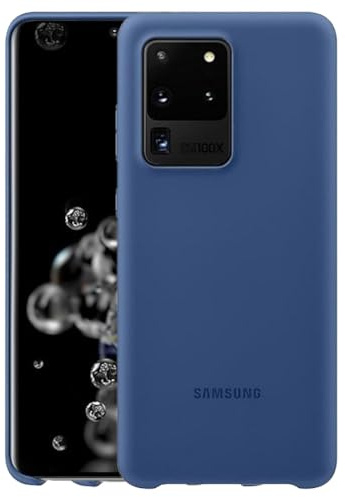 Samsung Custodia per Galaxy S20 Ultra, cover posteriore in silicone ufficiale - blu navy