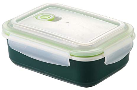 CXJJ lunch box adult Ceramic Bento Box Lunch Box Food Container With Seal Fine Porcelain Rectangular Shape With Dividers (green) Outing at work