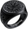 FaithHeart personalisierter Siegelring mit Kompass Symbol Retro Viking Style Fingerring mit Rune Skandinavischer Fingerring mit Geschenkebox für Geburtstag Weihnachten