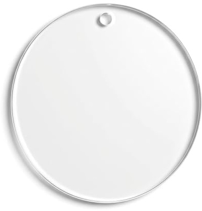 EH Design Acrylglas Anhänger rund mit Loch klar transparent 30 cm x 2 mm | Runder, transparenter Acrylglas Anhänger mit Aufhängeloch, 30 cm Durchmesser und 2 mm Stärke