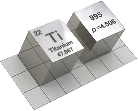 嘉信誉 Titan (Ti) Dichtewürfel, Laborqualität, präzise über 99,9 % hochrein, verwendet für Laborversuche, persönliche Hobbys und Sammlungen (Größe: 10 mm, Farbe: poliert)