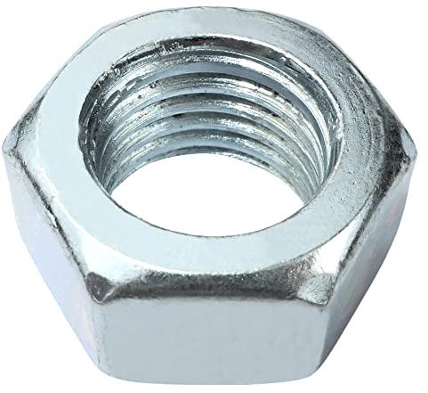 AERZETIX - C58251 - Set di 10 dadi esagonali smussati classici a 6 lati M16 - in acciaio - metrico femmina - DIN 934 - colore argento
