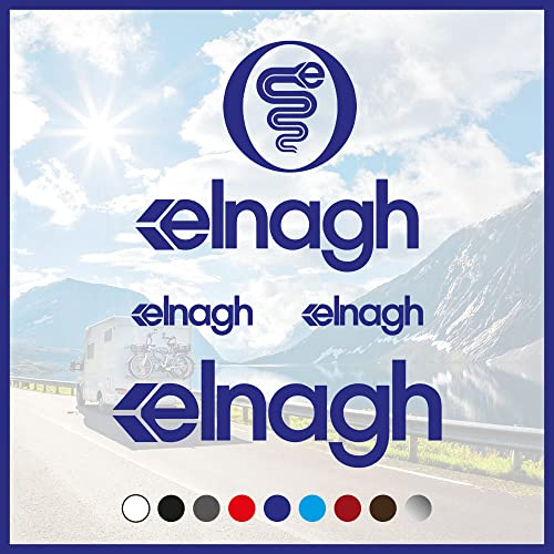 Kamiustore Adesivo Set Loghi “Elnagh Logo 1” per Camper, Caravan, Barche - Vinile, PVC - Personalizzabile - Adesivo per Veicolo