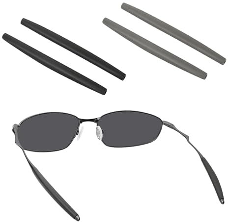 BlazerBuck Replacement Ear Socks for Oakley Whisker/Juliet/A Wire Sunglass - Black + Grey