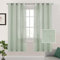 Lanqinglv Gardinen Vorhänge mit ösen Voile Vorhang 2er Set H 183 x B 132 cm,Salbei Grün Leinenoptik Halbtransparent Vorhänge für Wohnzimmer Schlafzimmer Kinderzimmer,Leinen Schiebevorhang