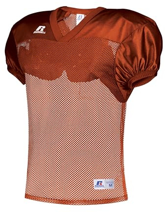 Russell Athletic Boys Stock Practice Jersey – Youth Football Gear & Training Equipment for Practice & Games JW Burnt Orange