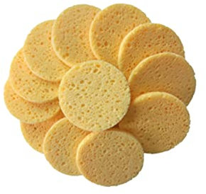 Healeved 20stücke Hautfreundliche Makeup Wattepads Aus Gepresstem Zellulose-schwamm Weich Und Rund Sanfte Reinigung Make-up Entferner Porentiefe Pflege Hautschonend Hautfarben