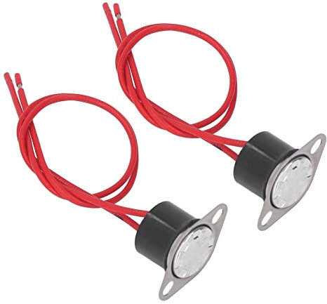 Termostato Impermeabile, Interruttore di Controllo Termico 2 Pezzi Sensore Bimetallico Impermeabile Termostato a Risposta Rapida Interruttore di Temperatura 250V(50℃)