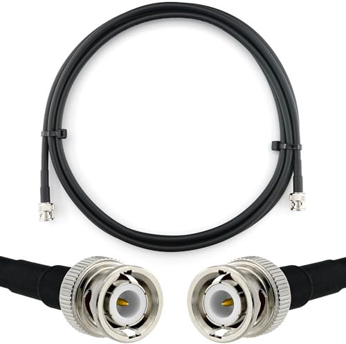 RANGEFUL 2m BNC Stecker auf BNC Stecker Koaxialkabel — Verlängerungskabel HF-240 (LMR 240 Äquivalent) 2 Meter Jumper Kabel (50 Ohm) — Antennenkabel für HAM Radio CB Funk WIFI Antenne