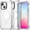 AICase Bounce Hülle iPhone 15 Plus,kompatibel mit MagSafe,[SGS-Militärschutz] Stoßfeste Kratzfeste Schutzhülle vergilbungsfrei Militärnorm Sturzschutz Case,Kratzfeste Rückseite handyhülle,Klar
