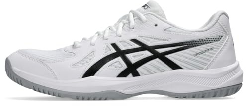 ASICS Herren Upcourt 6 Volleyballschuhe, Weiß/Schwarz, 49 EU