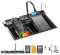 Fregadero de cocina Fregadero digital en cascada Grifería Todo en uno ultifunción con lavavasos Dispensador de jabón caño en cascada etc (75 * 46 * 22CM, Negro gris)