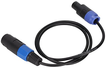 Akozon 1 M Langes Professionelles Speakon-Verlängerungskabel, Speakon-Stecker auf Speakon-Buchse, 4-Stecker-Ohm-Kopf-Speakon-Verlängerungskabel, Lautsprecherkabel für System