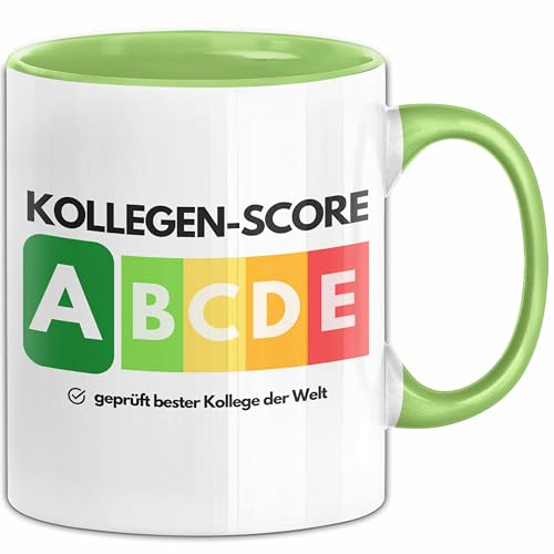 Kollege-Score Tasse Geschenk Bester Kollege Der Welt Abschied Witz Abschiedsgeschenk (Grün)