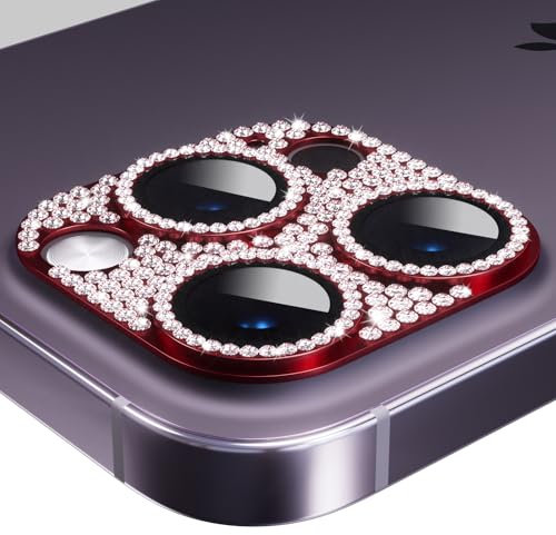 AKABEILA Pellicola Fotocamera Compatibile con iPhone 12 Mini/11 Obiettivo Protezione Bling Diamante Strass 9H Posteriore Lente Protezione Vetro Temperato HD Trasparente Antigraffio