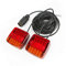 SPUFKGE Feu Arrière de Remorque avec 1 Jeu De Feux Arrière De Remorquage 12 V 24 V 26 LED Câble De 10 M Prise À 7 Broches Frein Arrêt Réflecteur De Plaque D'immatriculation. Feux Remorque