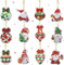 Ljevandria Diamond Painting Weihnachten Schlüsselanhänger 12 Diamond Painting Adventskalender Anhänger 5D Diamant Painting Wichtel Set Weihnachtsbasteln Kinder Weihnachtself Weihnachtskugeln