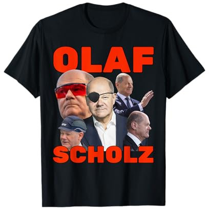 Olaf Scholz Fanartikel Rot T-Shirt