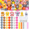 URROMA Set di 76 perline in silicone, a tema animali della giungla, irregolari, distanziatori irregolari, per penne, collane, portachiavi, bracciali, creazioni artigianali