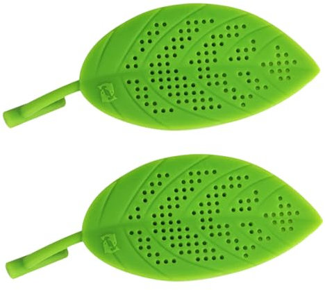 Generic 2pcs Tea Leak Strainer Kettle and Toaster Kettle Electric Infuser Extra Fine Sieve Filter Coffee Machine Coffee Filter Paper Stovetop Kettle Silicone Tea Filter Green