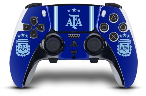 Head Case Designs Offizielle Argentina National Football Team Away 2024/25 Wappen-Set Vinyl Haut Gaming Aufkleber Abziehbild Abdeckung kompatibel mit Sony PlayStation 5 PS5 DualSense Edge Controller