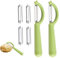 2 Stück Edelstahl Gemüseschäler Set mit 4 Ersatzklingen-Universalschäler Kompatibel mit Tupperware, WMF, Fackelmann,Solingen-Kartoffelschäler,Sparschäler, Obstschäler,Pendelschäler für Küche&Gemüse
