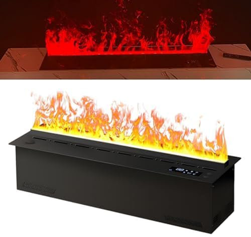 Elektrokamin,3D Wasserdampfkamin mit Fernbedienung,Kamin Wasserdampf,Realistische Flammenfarbe,Verstellbarer Flammennebelkamin,für Büro, Zuhause, Hotel, Restaurant,50cm/19.69in