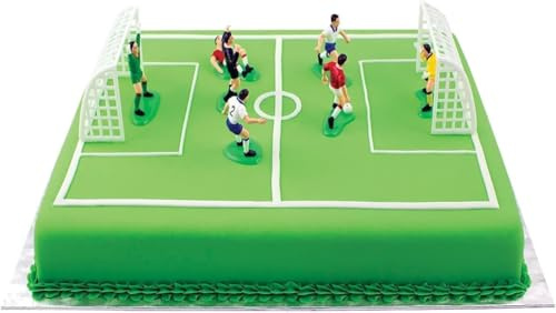 1Set Soccer Cake Topper, Football/Soccer Toppers for Cake and Cupcakes Cake Decorating Ornaments Set of 9 Attractive Processed, Soccer Cake Decorations, Soccer Cake Topper for Boys, Cupcake Toppers