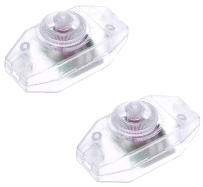 2 Stücke Inline Dimmerschalter, Knopf Dimmer Schalter Lichtschalter für Lampen Leuchten (Transparent)