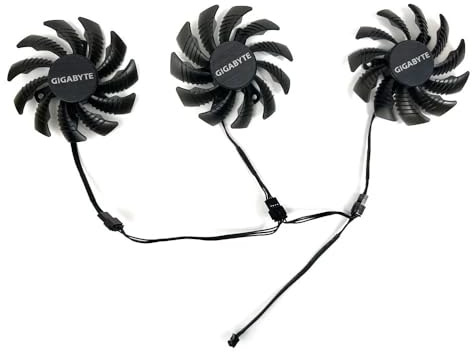 ZHXOZYF Ventilateur de Refroidissement Carte Graphique GIGABYTE 78 mm PLD08010S12HH DC12 V 0,35 A pour Radeon RX 5500 XT, 5600, 5700 pour Jeux(3PCS)