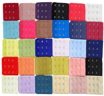 LAKPYN 30 Pezzi Allunga Reggiseno 3Ganci 3 File, Prolunga Reggiseno in Estensione Reggiseno Morbido, Estensioni Reggiseno per Gravidanza Allattamento, Aumento di Peso