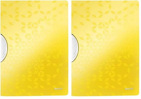 Leitz WOW ColorClip Hefter für 30 Blatt, A4, Kunststoff, Gelb, WOW, 41850016 (Packung mit 2)