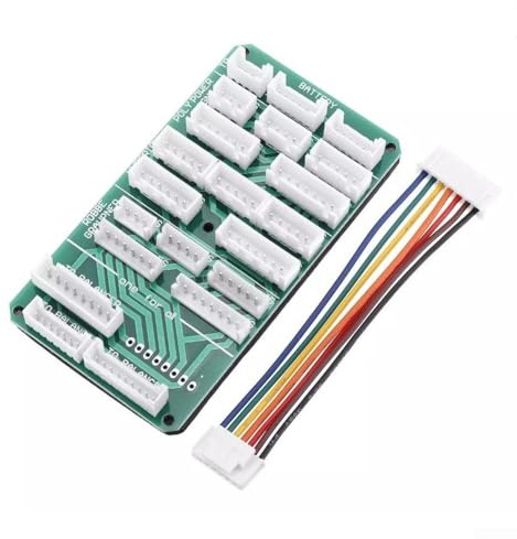 RC Parallel Charging Board 2S-6S for LiPo for Battery Packs with JST-XH Balance Adapter for Fast Multi Charge