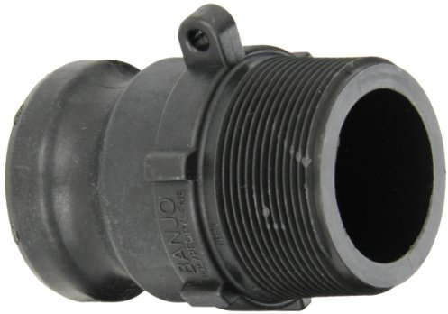 Banjo 200F Polypropylene Cam & Groove Fitting, 2 Male Adapter x NPT Male