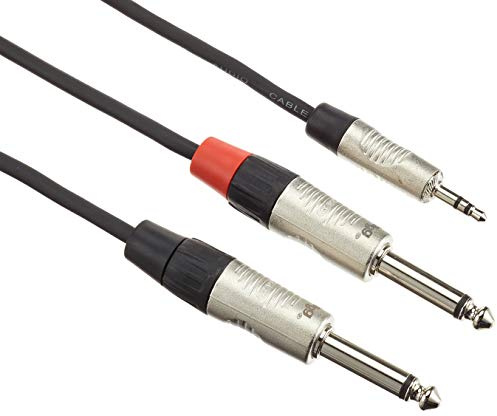 Stagg 19341 2 m 1x Stereo Mini Jack Audio Splitter Y Cable - Black