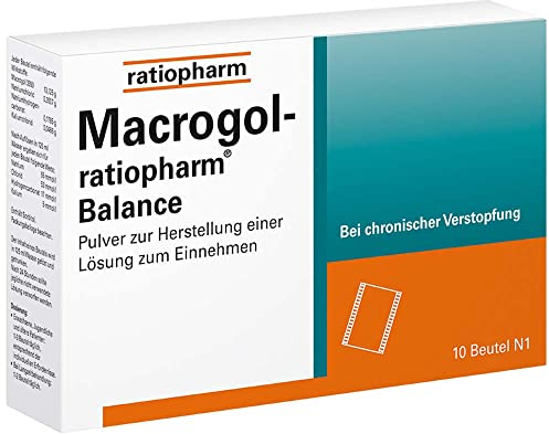 Macrogol-ratiopharm Balance: Befreit Sie sanft von chronischer Verstopfung und versorgt den Körper mit wichtigen Elektrolyten, 10 Dosier-Beutel.