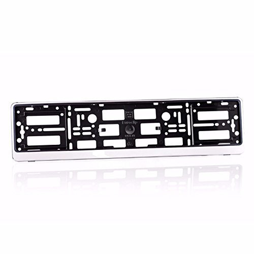 silver effect Number Plate Surround Holder Frame ABS PC plastic MS 1