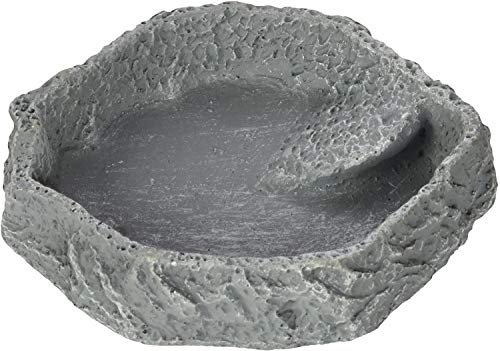 JBL ReptilBar 71071 Futter Trink und Badenapf für Terrarientiere, S, grau