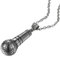 JewelryWe 316L Stainless Steel Microphone Pendant Necklace with Chain
