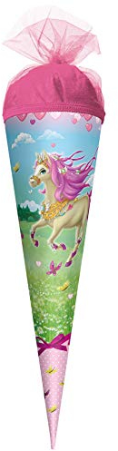 Roth 675205 Schultüte Pferdeliebe, rund, Tüll, Bund, 50 cm