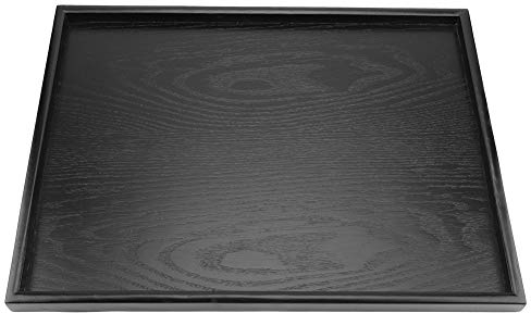 Natürliche Feste hölzerne Platten Praktisches rechteckiges Geschirr Serviertablett Tee Tablett mit angehobenen Rändern Elegante Nahrungsmittel Servierwerkzeug Tischdekorations Zusätze(40 * 30cm)