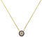 MYSTIC JEWELS by Dalia- Halskette aus 925er-Sterlingsilber mit Nazar-Anhänger, rund, mit Zirkonia (Goldfarben)
