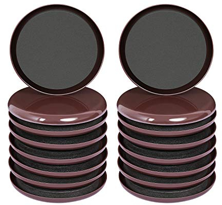 Ezprotekt 89mm/3.5 Selbstklebende Möbelgleiter Gleiter 16 Stück Runde Möbel Bein Bodenschoner Teppich beweglichen Pads Movers